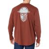 ARIAT Men’s Rebar Workman Full Coverage T-Shirt, Cherry Mahogany/Light Grey, Size Small