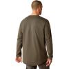 ARIAT Mens Rebar Workman Logo Long Sleeve Crew(Beluga/Red Ochre)