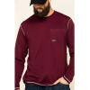 ARIAT Mens Rebar Workman Logo Long Sleeve Crew(Malbec)