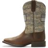 ARIAT Patriot Western Boot(Distressed Brown/Sage Camo Print)