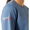 ARIAT Plus Size FR Stretch Logo T-Shirt(Moonlight Blue)
