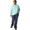 ARIAT Plus Size FR Stretch Logo T-Shirt(Pool Blue)