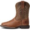 ARIAT unisex-child Amos Western BootWestern Boot(Sorrel Crunch/Army Green)