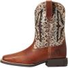 Ariat Children’s Koel Venttek Rust and Daring Indigo Cowboy Boot(Spiced Cider/Metallic Leopard)