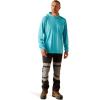 Ariat Mens Rebar Sunblocker Hooded T-Shirt(Maui Blue)
