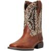 Ariat Children’s Koel Venttek Rust and Daring Indigo Cowboy Boot(Spiced Cider/Metallic Leopard)
