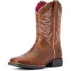 Ariat Kids Distressed Brown Alfalfa Firecatcher Cowboy Boot(Rowdy Brown)