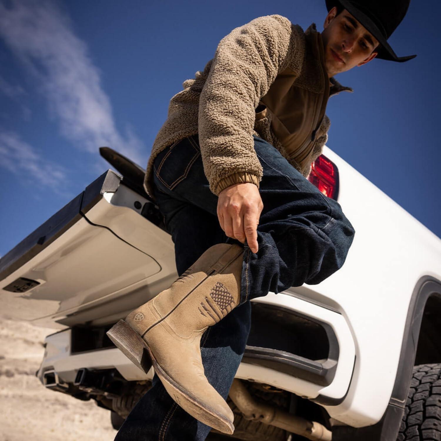 imageARIAT Mens Circuit Patriot Cowboy Boot WesternBlack NightGunmetal