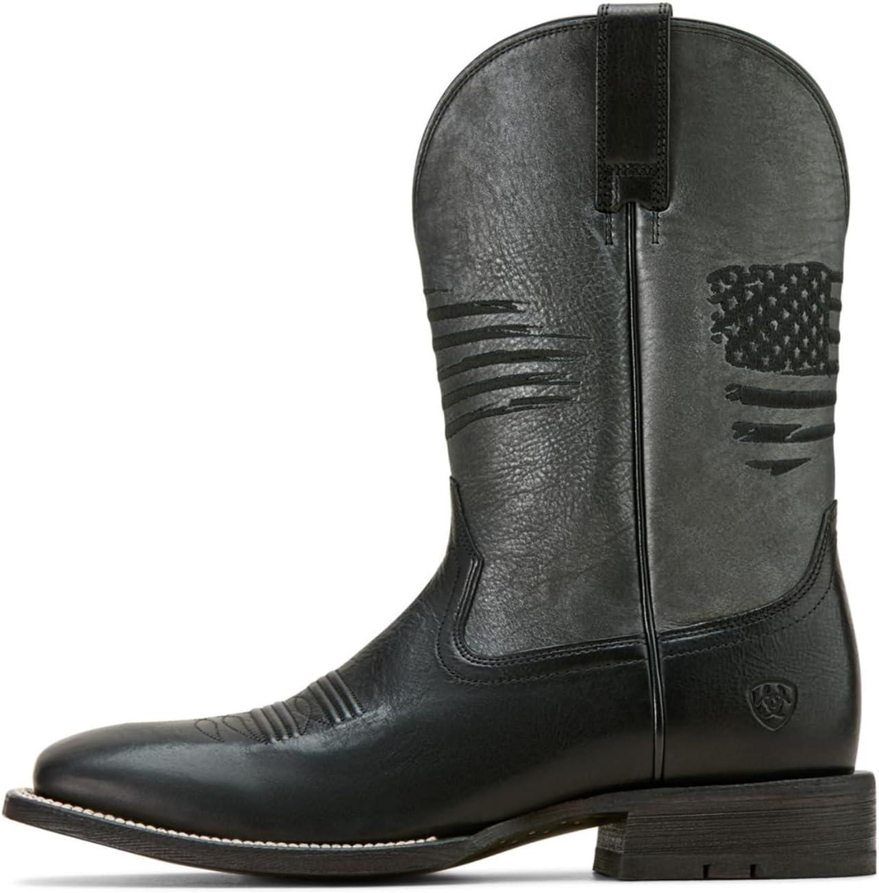imageARIAT Mens Circuit Patriot Cowboy Boot WesternBlack NightGunmetal