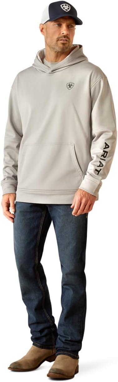 imageARIAT mens Tek Fleece 20 Camo Pocket HoodieGrey Heather