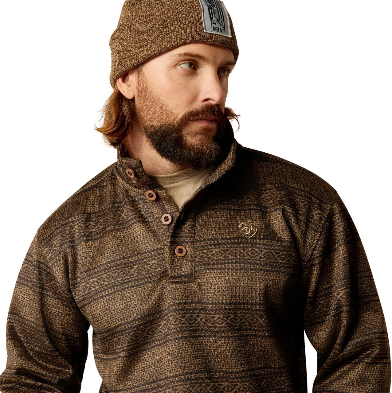 imageARIAT mens Wesley SweaterBrown Southwest Serape