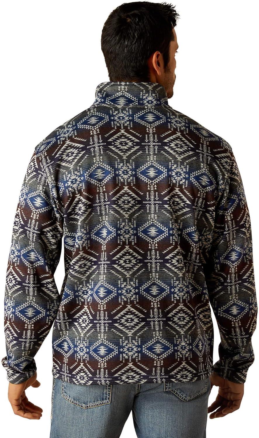 imageARIAT mens Wesley SweaterJetty Gray Serape Print