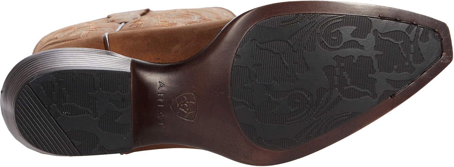 imageAriat womens Heritage X Toe Elastic Wide Calf Western BootWestern BootBrown