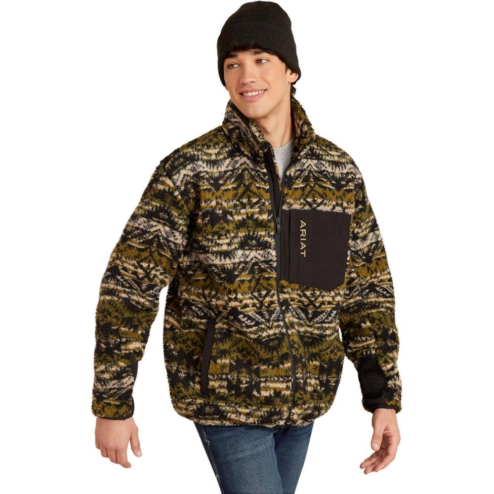 imageARIAT Mens Mammoth Sweater Carafe SouthwestOlive Leaf