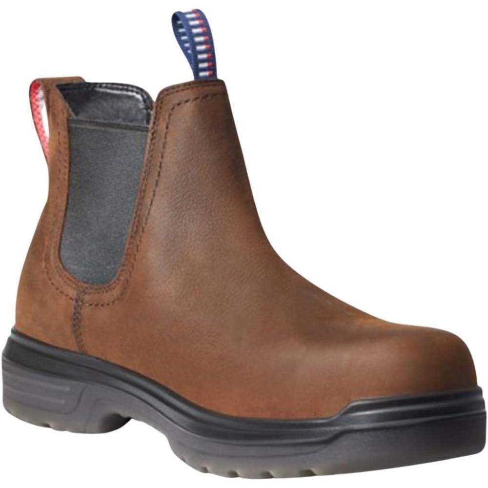 imageARIAT Mens Turbo 8quot USA Assembled Waterproof Carbon Toe Work Boot WesternRich Brown