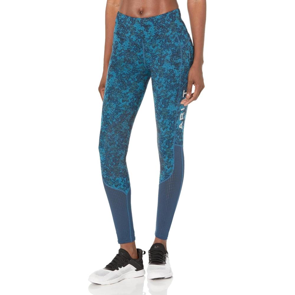 imageARIAT Womens Eos Knee Patch TightDeep Petroleum Camo Floral