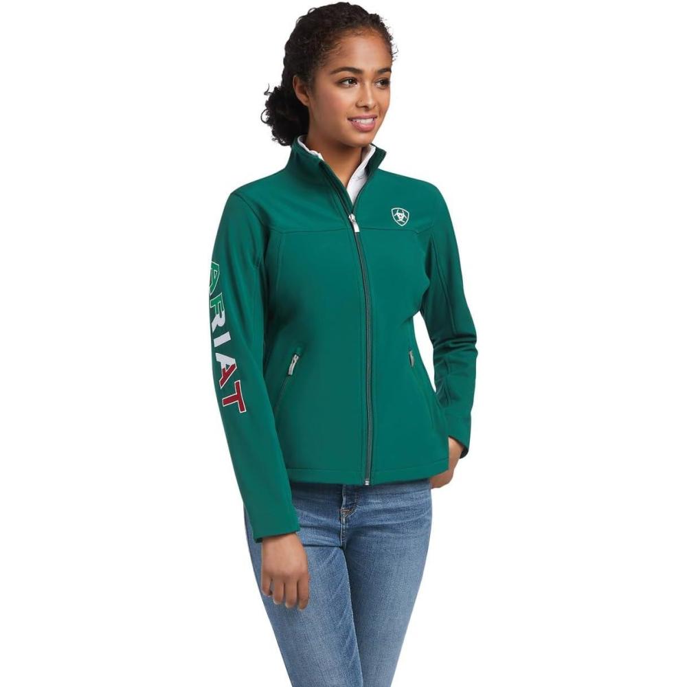 imageARIAT Womens New Team Softshell Jacket BlackGreen