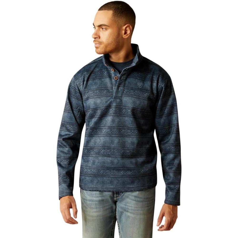 imageARIAT mens Wesley SweaterBlue Southwest Serape