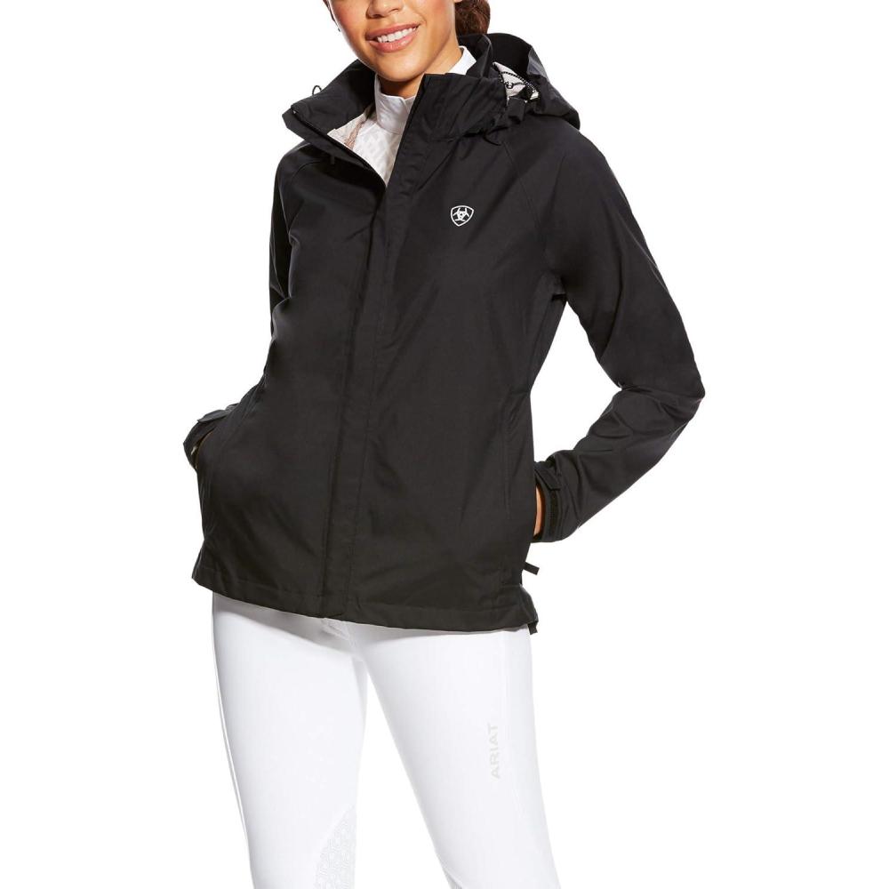 imageARIAT womens Packable Waterproof JacketBlack