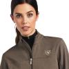 ARIAT Women’s New Team Softshell Jacket, Black(Banyan Bark Heather)