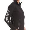 ARIAT Women’s New Team Softshell Jacket, Black(Black)