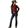 ARIAT Women’s New Team Softshell Jacket, Black(Chocolate Plum/Tawny Port)