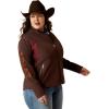 ARIAT Women’s New Team Softshell Jacket, Black(Chocolate Plum/Tawny Port)