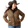 ARIAT Women’s New Team Softshell Jacket, Black(Lila Leopard)