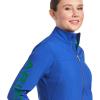 ARIAT Women’s New Team Softshell Jacket, Black(Mazarine Blue)