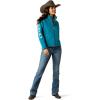 ARIAT Women’s New Team Softshell Jacket, Black(Ocean Depths/Retro Ranch Print)