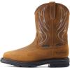 Ariat Men’s 10in Sierra Shock Shield Brown Wide Square Toe H2O Steel Toe Pull on Work Boot(Distressed Brown)