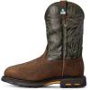 Ariat Men’s Workhog Wide Square Toe Csa Metguard Composite Toe Work Boot(Ridge Brown/Moss Green)