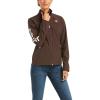 ARIAT Women’s New Team Softshell Jacket, Black(Coffee Bean)