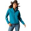 ARIAT Women’s New Team Softshell Jacket, Black(Ocean Depths/Retro Ranch Print)