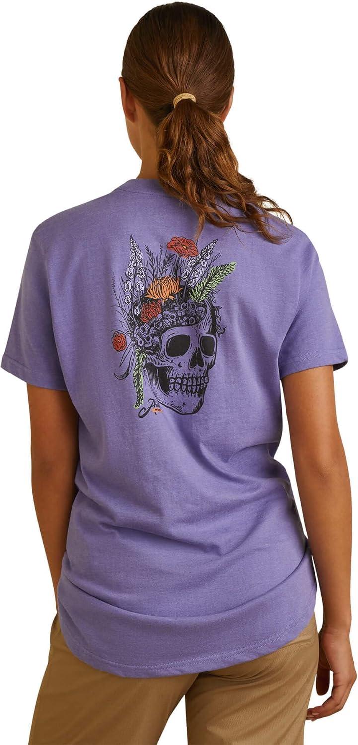 imageARIAT Womens Rebar Cottonstrong Roughneck Graphic TShirtCorsican Blue Heather