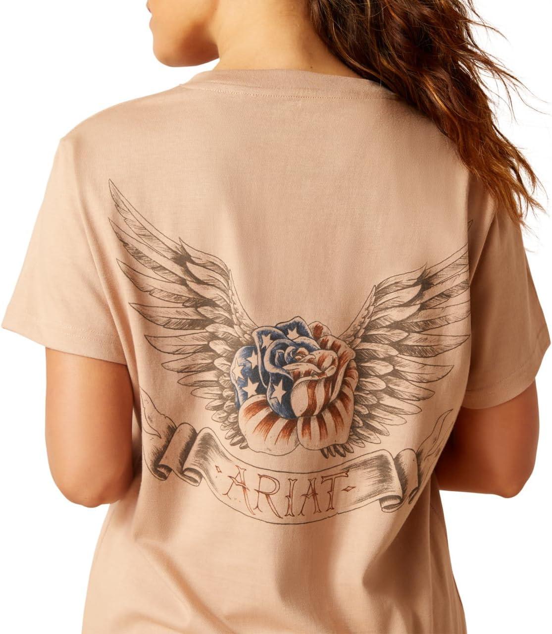 imageARIAT Womens Rebar Cottonstrong Roughneck Graphic TShirtWarm Taupe