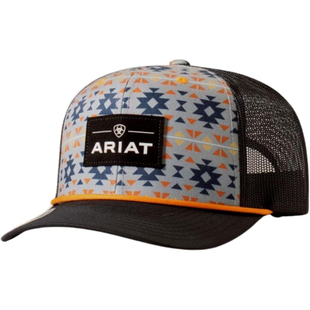 imageARIAT Mens Southwest Suede Patch Cap MultiColored