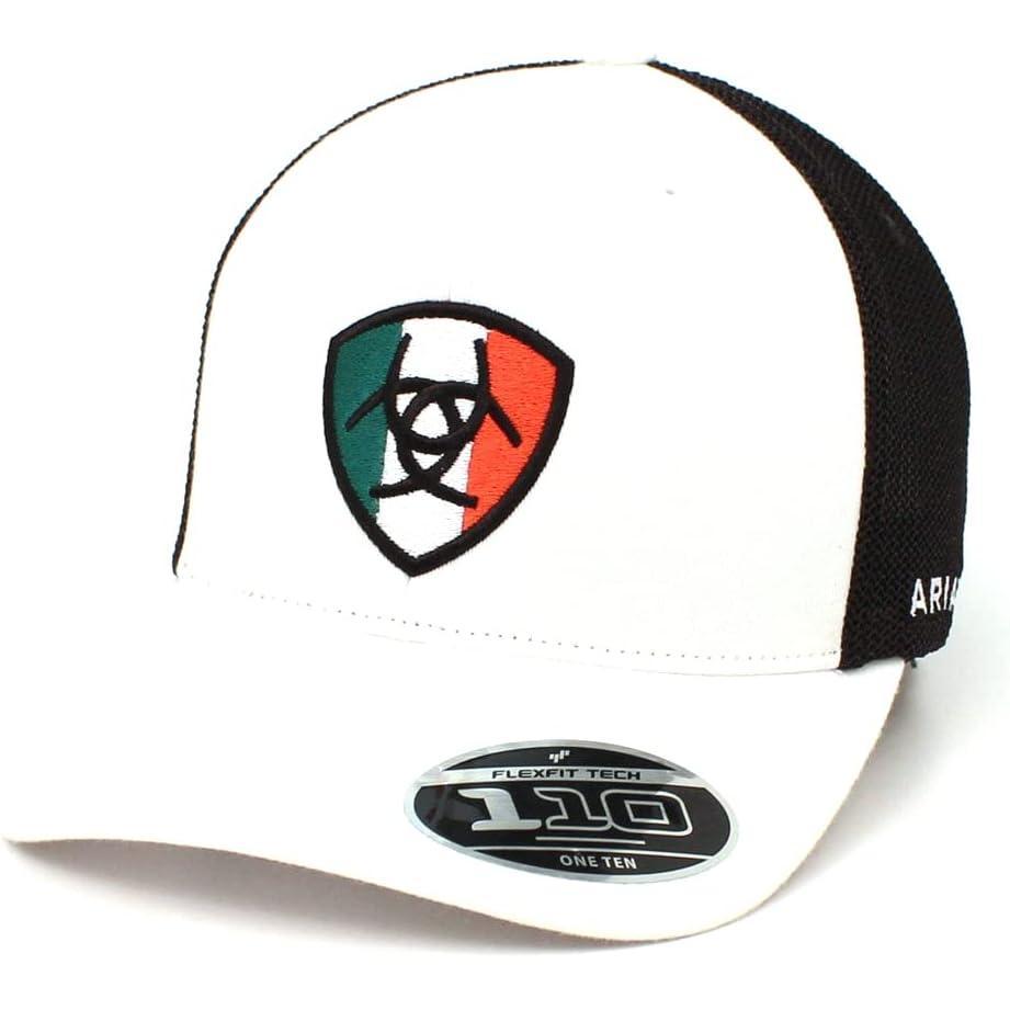 imageARIAT Mens White Snapback Flexfit Shield Logo Cap