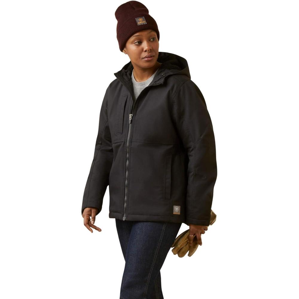 imageARIAT Womens Rebar Duracanvas Insulated JacketBlack