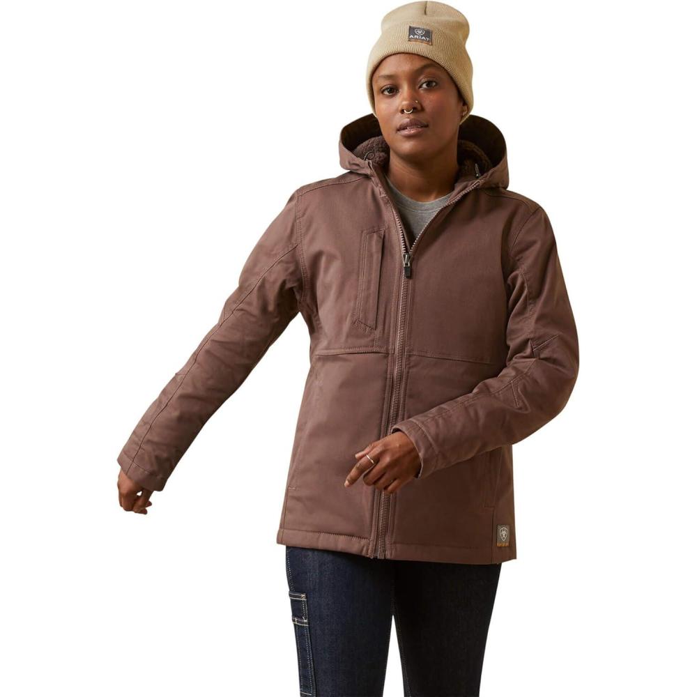 imageARIAT Womens Rebar Duracanvas Insulated JacketPeppercorn
