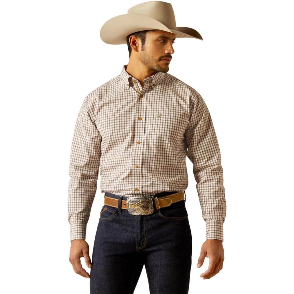 imageAriat Mens Pro Series Gradon Classic Fit ShirtOffwhite
