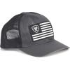 ARIAT Men’s Flexfit Amerian Flag Patriot Snapback Baseball Cap(Charcoal)