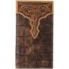 ARIAT Men’s Floral Embossed Bi-Fold Rodeo Wallet – A3552802 One Size