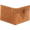 ARIAT Men’s Genuine Leather Floral Embossed Bifold Wallet(Bifold Wallet)