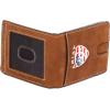 ARIAT Men’s Leather Bifold Money Clip Wallet with American Flag Shield Embroidery(Western)