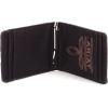 ARIAT Men’s Leather Bifold Money Clip Wallet with American Flag Shield Embroidery(Western)