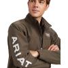ARIAT Men’s New Team Softshell Mexico Water Resistant Jacket(Banyan_bark_heather)