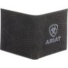 ARIAT Men’s Pebbled Bull Hide Leather Bifold Wallet (Black)(Black)