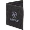 ARIAT Men’s Pebbled Bull Hide Leather Bifold Wallet (Black)(Black)
