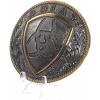 ARIAT Oval Buckle with Shield Logo, Dual Antique Silver and Gold Finish, 3″ x 3-3/4″